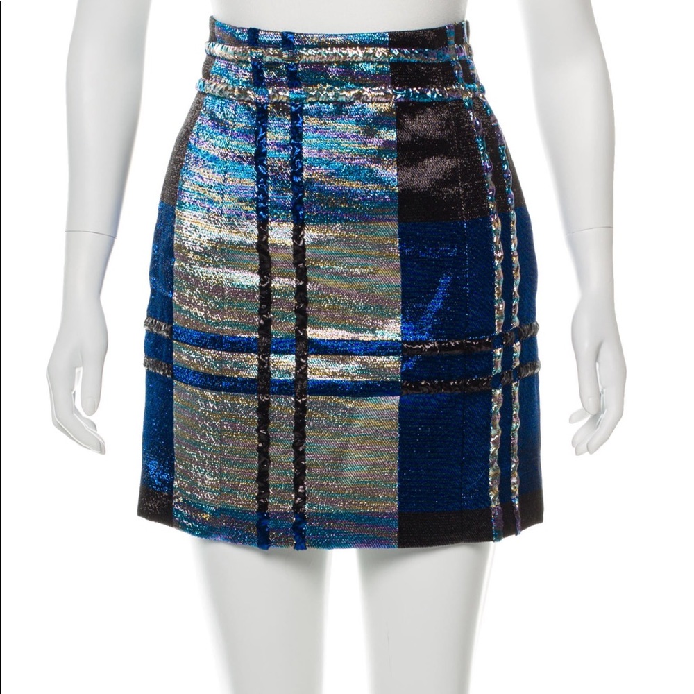 Christian Dior metallic lurex skirt with tags.